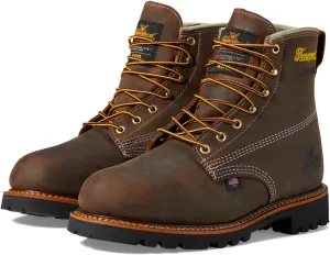 Thorogood American Heritage 6” Leather Waterproof Insulated Work Shoes for Men with Composite Shank Non-Safety Toe Oil and Slip-Resistant Outsole