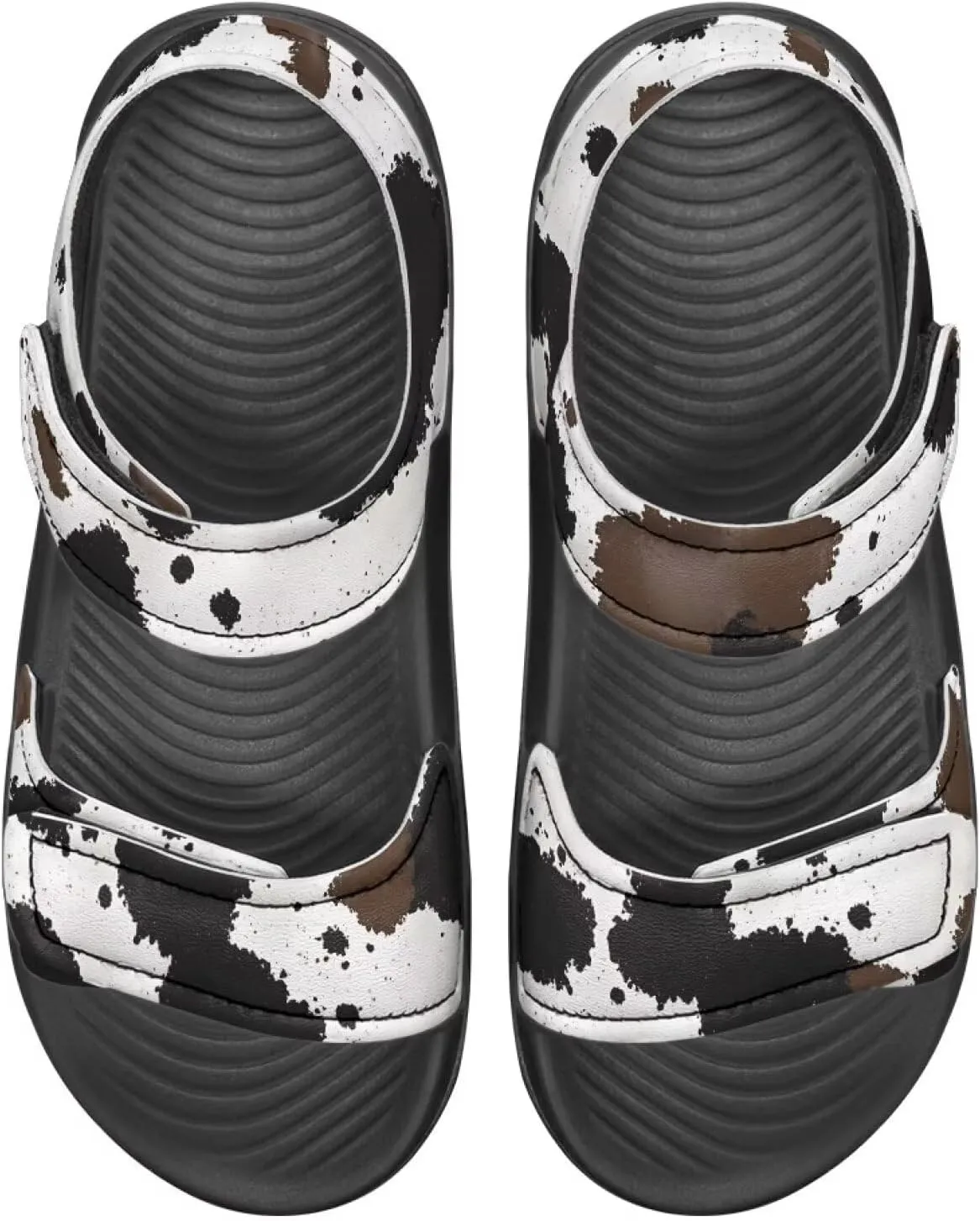 Toddler Boys Girls Double Buckle Sandals Breathable Lightweight Adjustable Water Sandal for Toddler Little Kids Black Sole