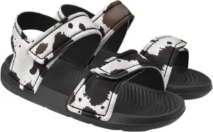 Toddler Boys Girls Double Buckle Sandals Breathable Lightweight Adjustable Water Sandal for Toddler Little Kids Black Sole