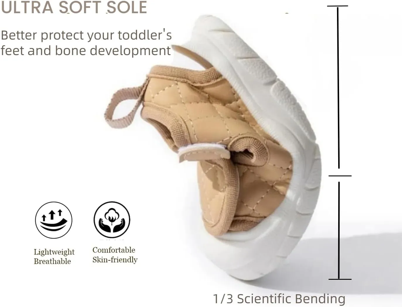 Toddler Boys Girls Summer Adjustable Sandals Lightweight Closed-Toe Anti-Slip Rubber Sole Sandal Baby First Walking Shoes Size 4-9