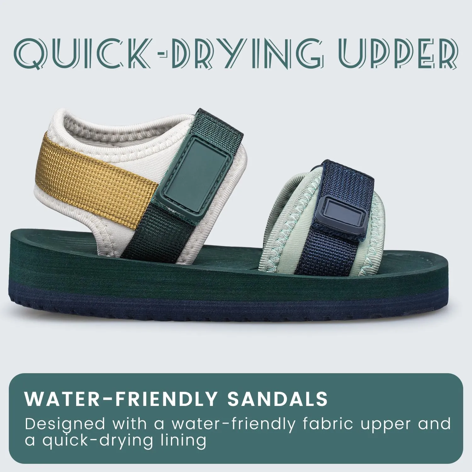 Toddler Little Kid Sandals Boys Girls Adjustable Strap Open-Toe Summer Outdoor Unisex Child Sport Beach Sandals(Toddler/Little Kid/Big Kid)