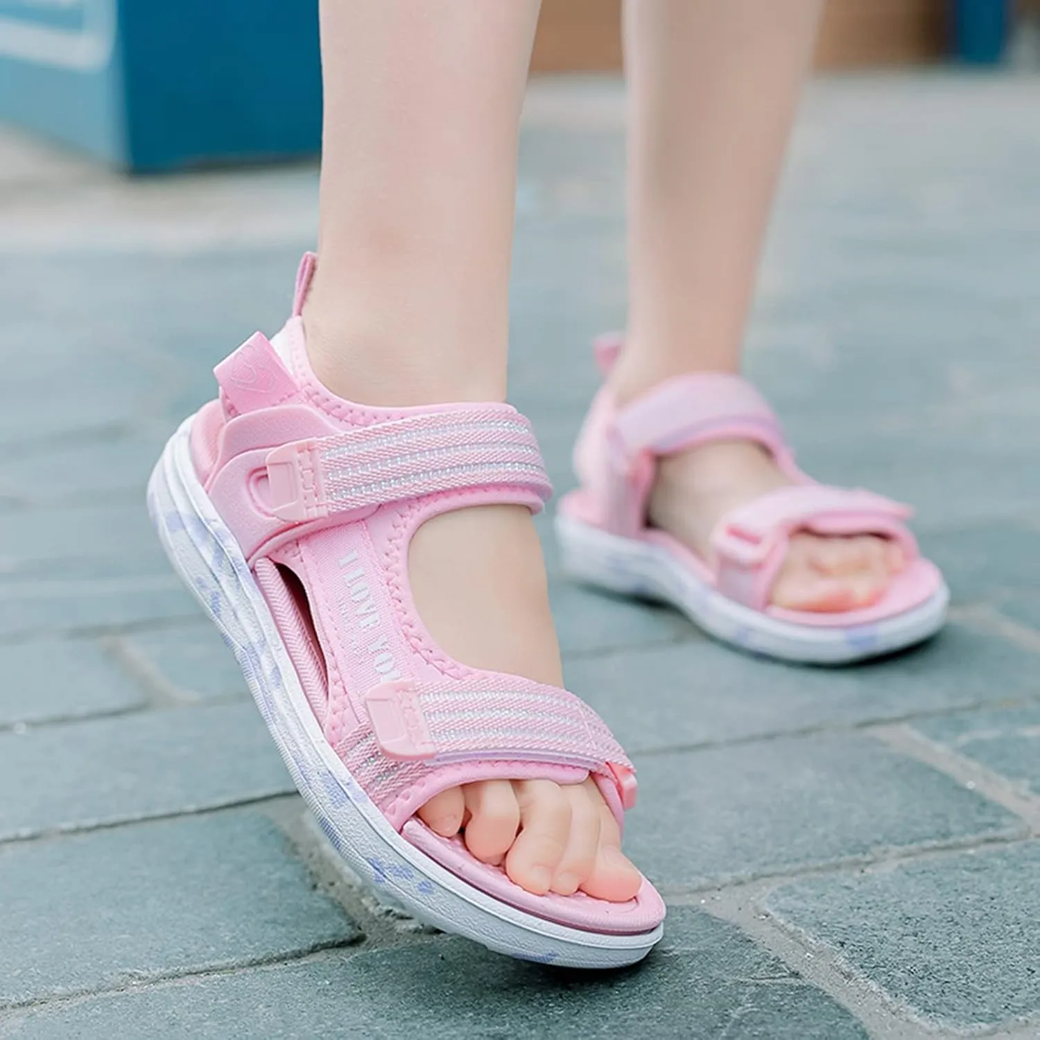 Toddler Sandals Girls Boys Beach Sandals Adjustable Strap Open Toe Sandal Flat Casual Summer Sport Shoes for Kids