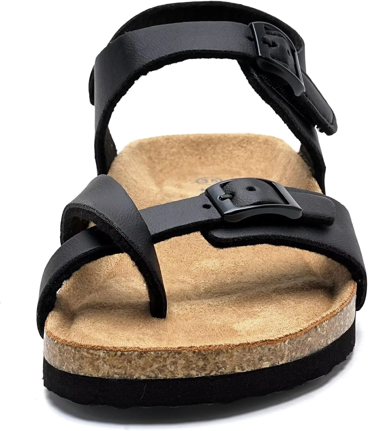 Torotto Girls Boys Sandals with Cork Footbed Adjustable Buckle Summer Slides Flip Flops Open Toes Flat for Kids Toddler