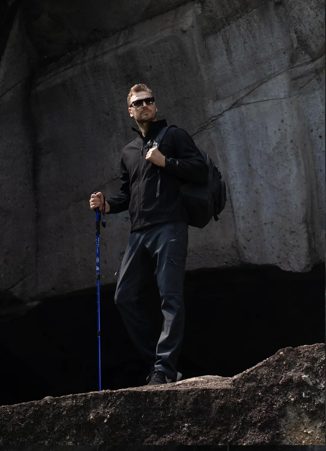 TRAILSIDE SUPPLY CO. Men's Fleece Lined Insulated Pants Softshell Pants,Water and Wind-Resistant