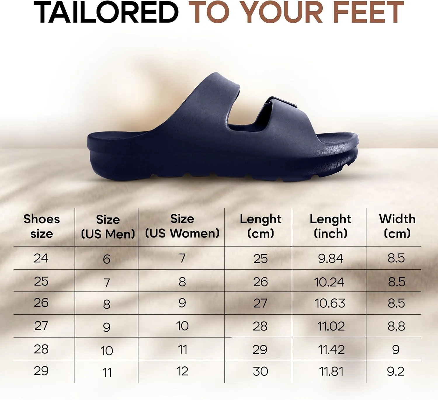 Trailvia Comfortable Footbed Sandals for Men & Women – Adjustable Buckle & Arch Support, Waterproof Summer Slides for Outdoor, Beach & Everyday Adventures