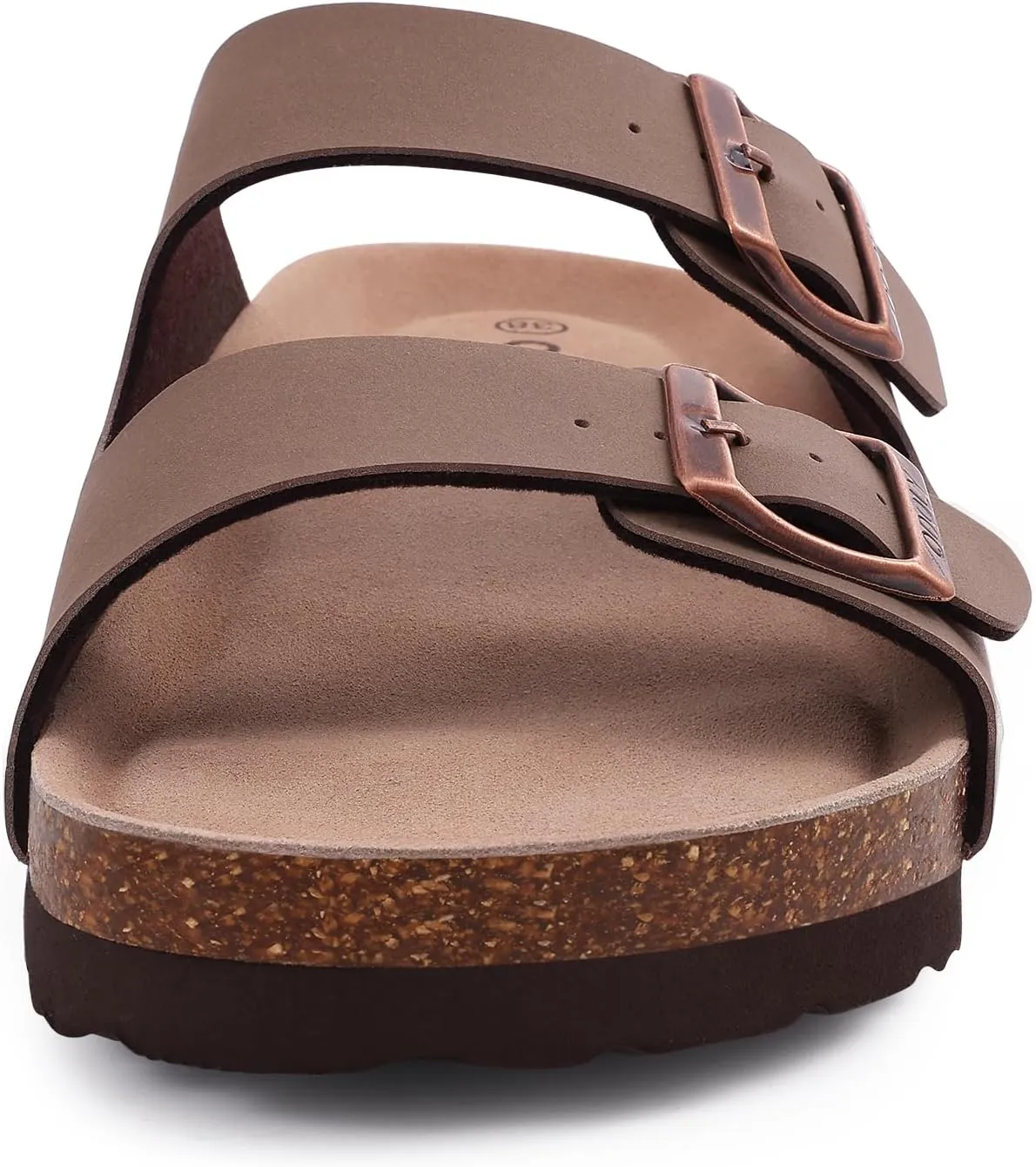 Unisex Cork Footbed Slide Sandal, Arch Support Summer Outdoor Sandals with Adjustable Buckle for Women and Men