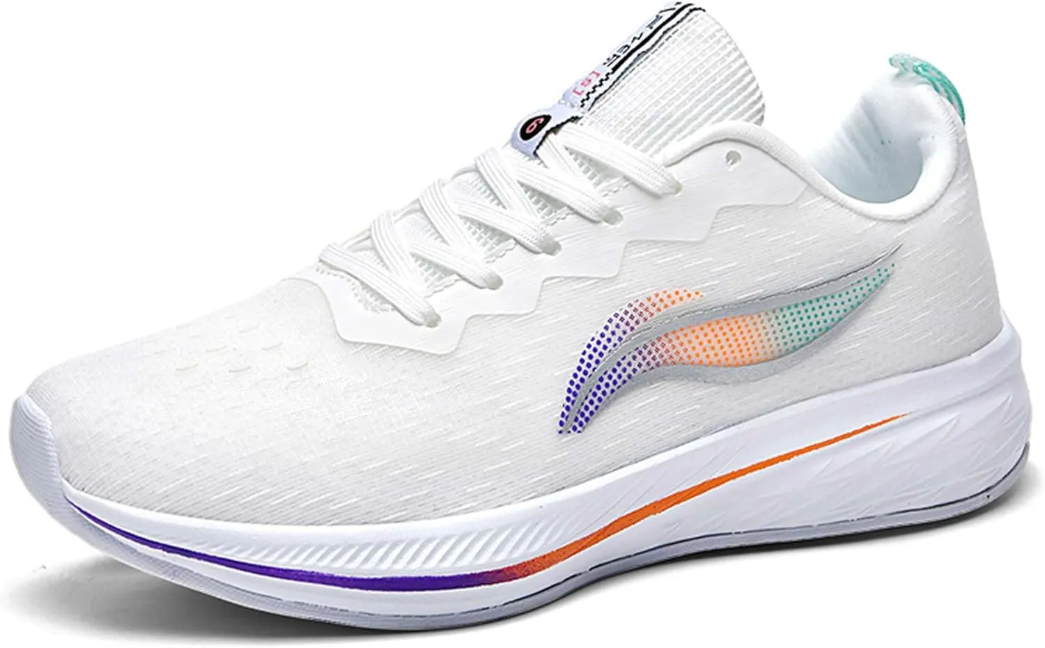 Unisex Sports Running Shoes Lightweight Breathable Sneakers Non-Slip Cushioning Racing Tennis Fitness Casual Sneakers Street Personalized Fluorescent Casual Walking Shoes
