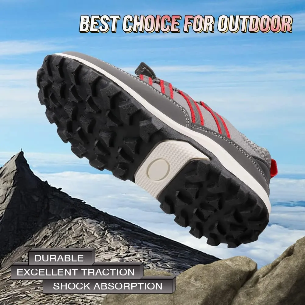 UOVO Boys Sneakers - Boys Hiking Tennis Running Shoes - Kids Waterproof Athletic Outdoor Sneakers - Non-Slip Comfortable (Little/Big Boys)