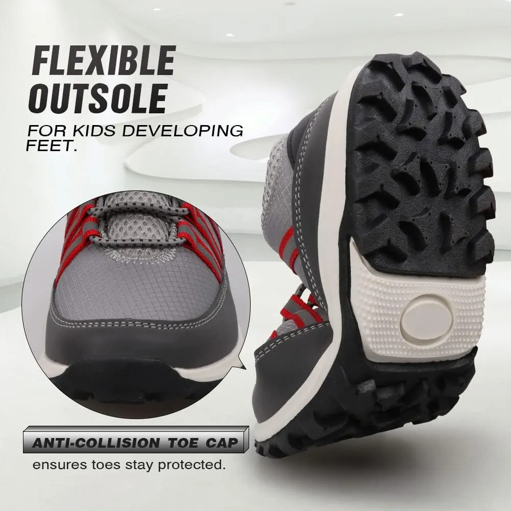 UOVO Boys Sneakers - Boys Hiking Tennis Running Shoes - Kids Waterproof Athletic Outdoor Sneakers - Non-Slip Comfortable (Little/Big Boys)