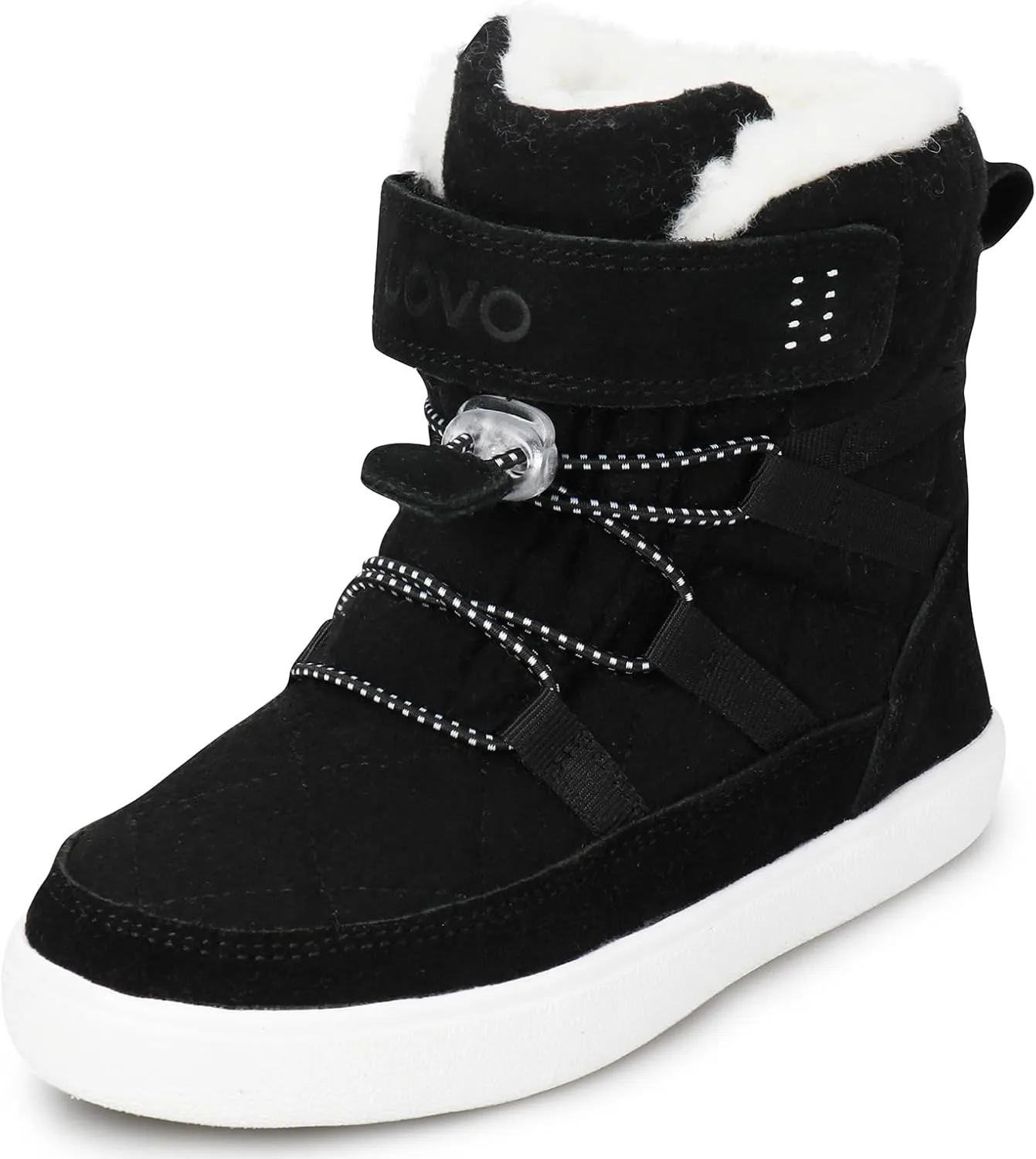 UOVO Boys Snow Boots Winter Waterproof Slip Resistant Fur Lined Outdoor Shoes(Little Kid/Big Kid)