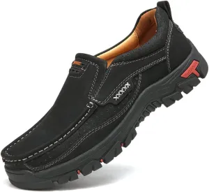 Veslexth Mens Classic Walking Loafers Men Leather Leisure Driving Slip On Sneakers Casual Soft Outdoor Comfortable Dress Shoes