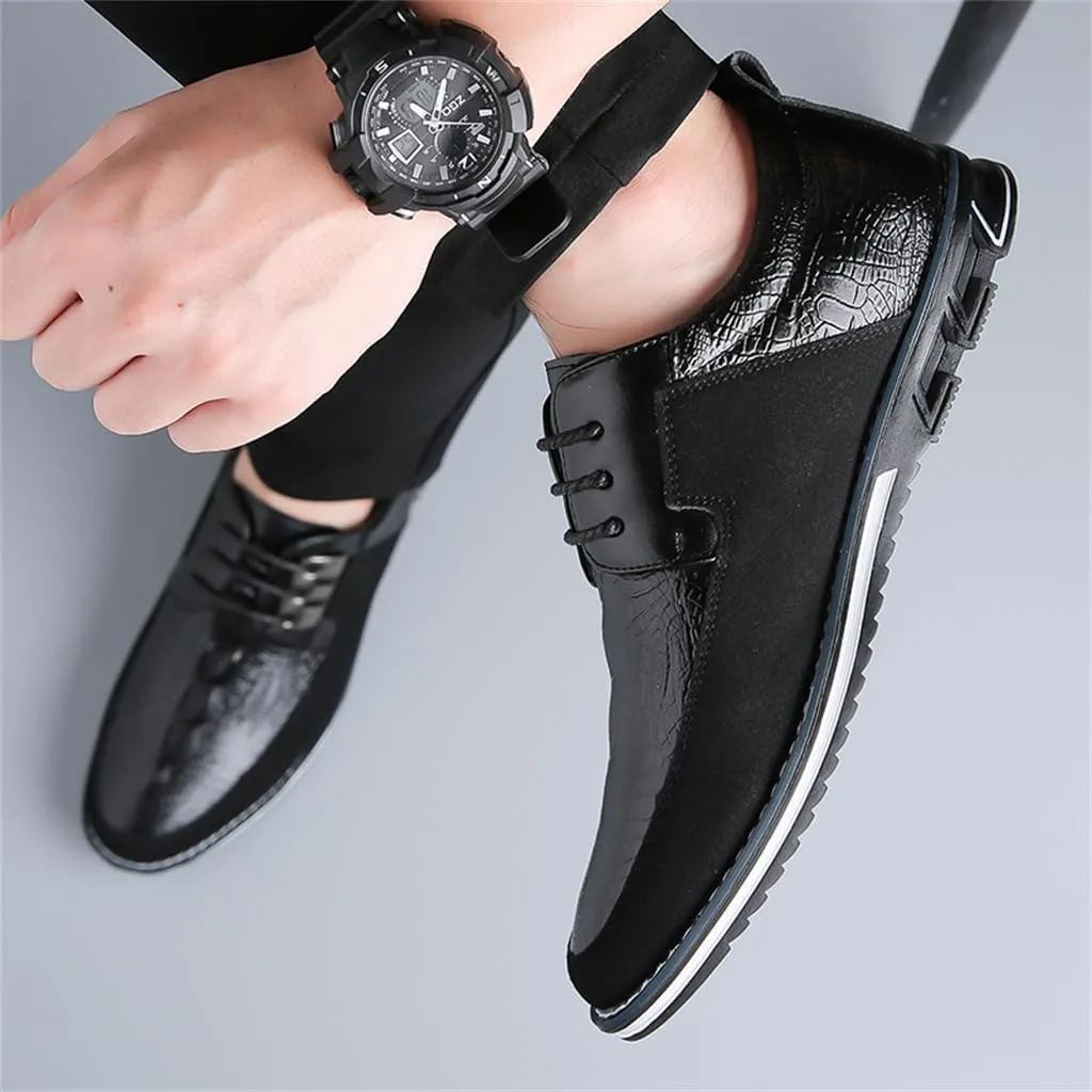 Veslexth Men's Loafer Dress Shoes Fashion Casual Lace-Up Walking Sneakers Comfortable Business Work Sport Shoes