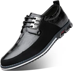 Veslexth Men's Loafer Dress Shoes Fashion Casual Lace-Up Walking Sneakers Comfortable Business Work Sport Shoes