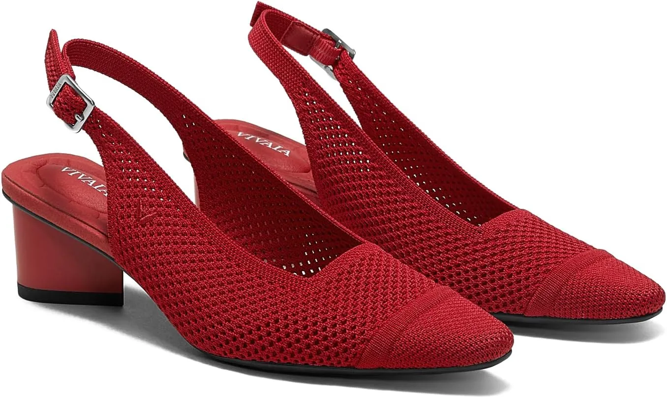 VIVAIA Leah Pro Pointed-Toe Slingback Sandals for women droplet-shaped heel adjustable Strap Party Dress Shoes