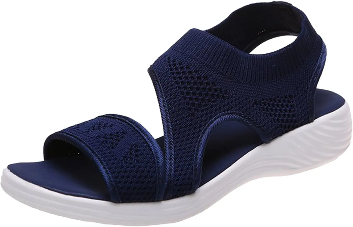 Walking Sandals for Women Platform Wedge with Arch Support Orthotic Comfortable Plantar Fasciitis Sandal Non-slip Casual Open Toe Sport Slip-Ons for Athletic Summer Beach Outdoor