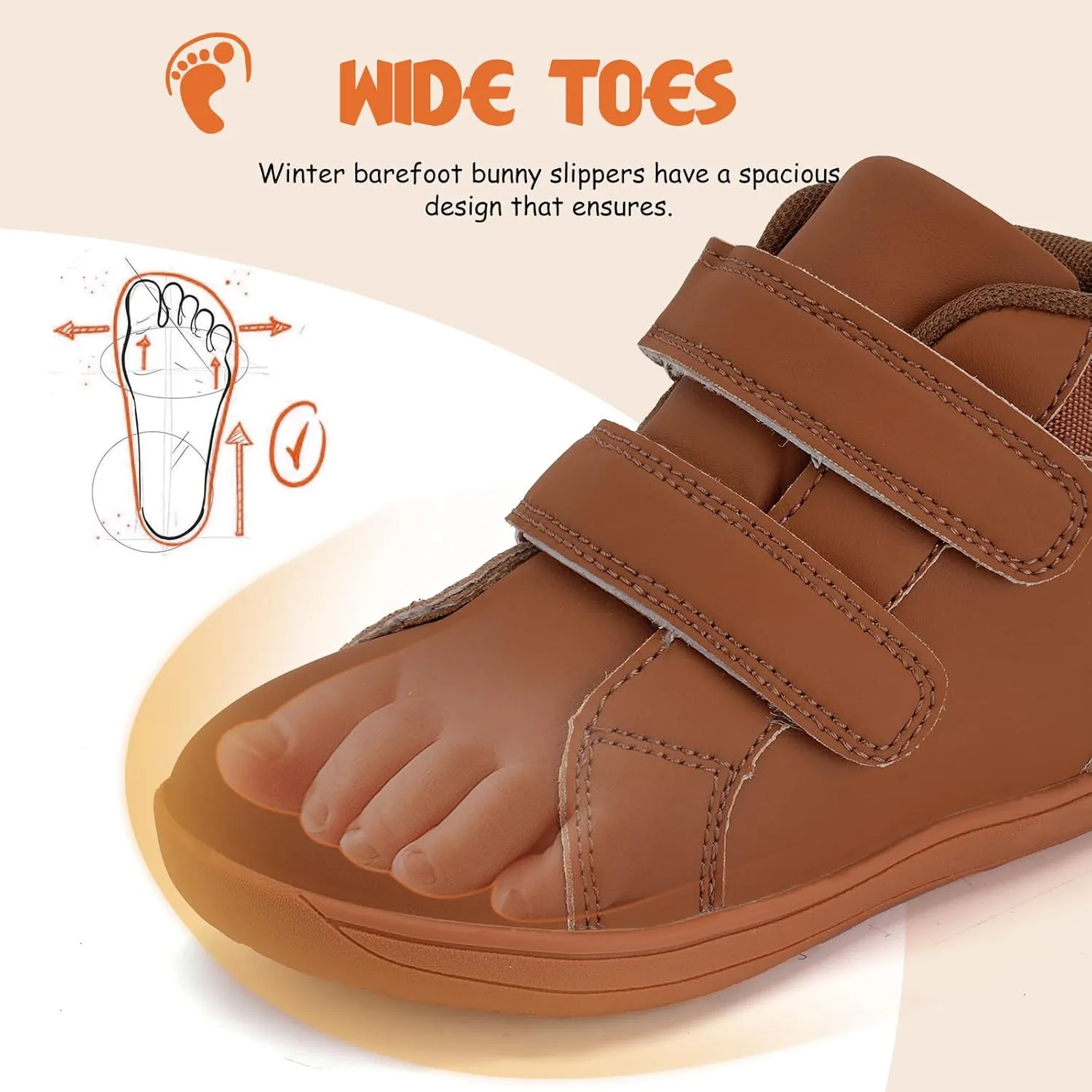 WateLves Toddler Little Kids Wide Barefoot Shoes Boys Girls Winter High Top Minimalist Sneakers Ankle Boots Leather Uniform Dress Shoes Naturally Splay