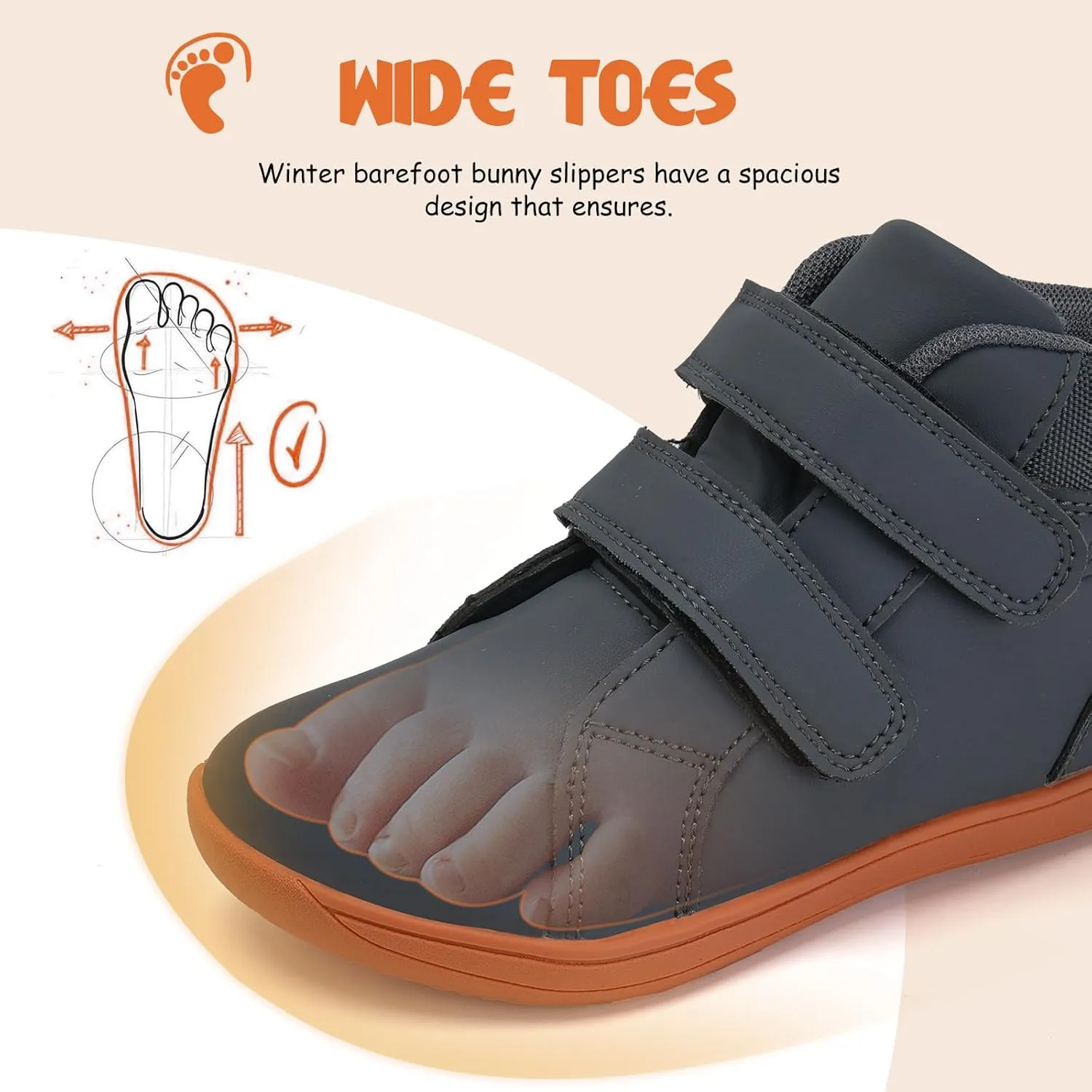 WateLves Toddler Little Kids Wide Barefoot Shoes Boys Girls Winter High Top Minimalist Sneakers Ankle Boots Leather Uniform Dress Shoes Naturally Splay