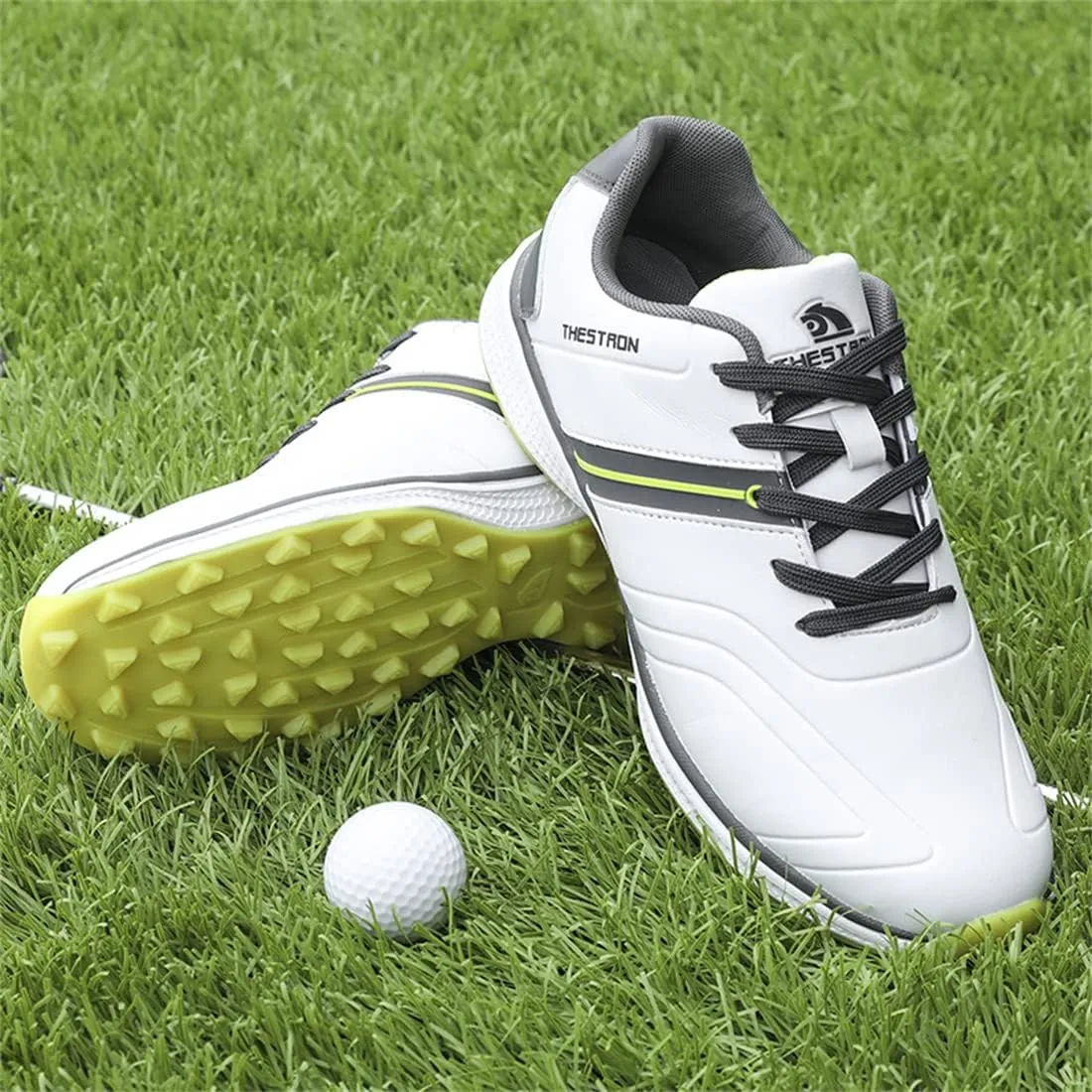 Waterproof Golf Shoes for Men, Spikeless Golf Sport Training Sneakers Outdoor Air Cushion Golf Trainers