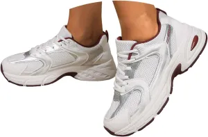 Wedge Sandals for Women Lace-Up Sneakers Breathable Mesh Non-Slip Casual Summer White Shoes For Woman Walking