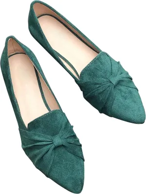 WENJIAZHIZHI Loafers for Women's Shoes Slip-On Loafer Flats Comfortable Memory Foam Dress Shoes Pointed Toe Ballet Flats