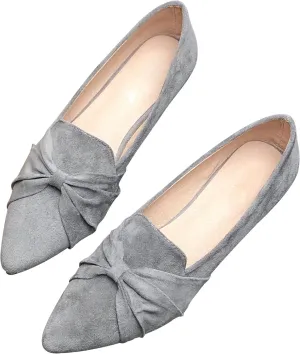 WENJIAZHIZHI Loafers for Women's Shoes Slip-On Loafer Flats Comfortable Memory Foam Dress Shoes Pointed Toe Ballet Flats