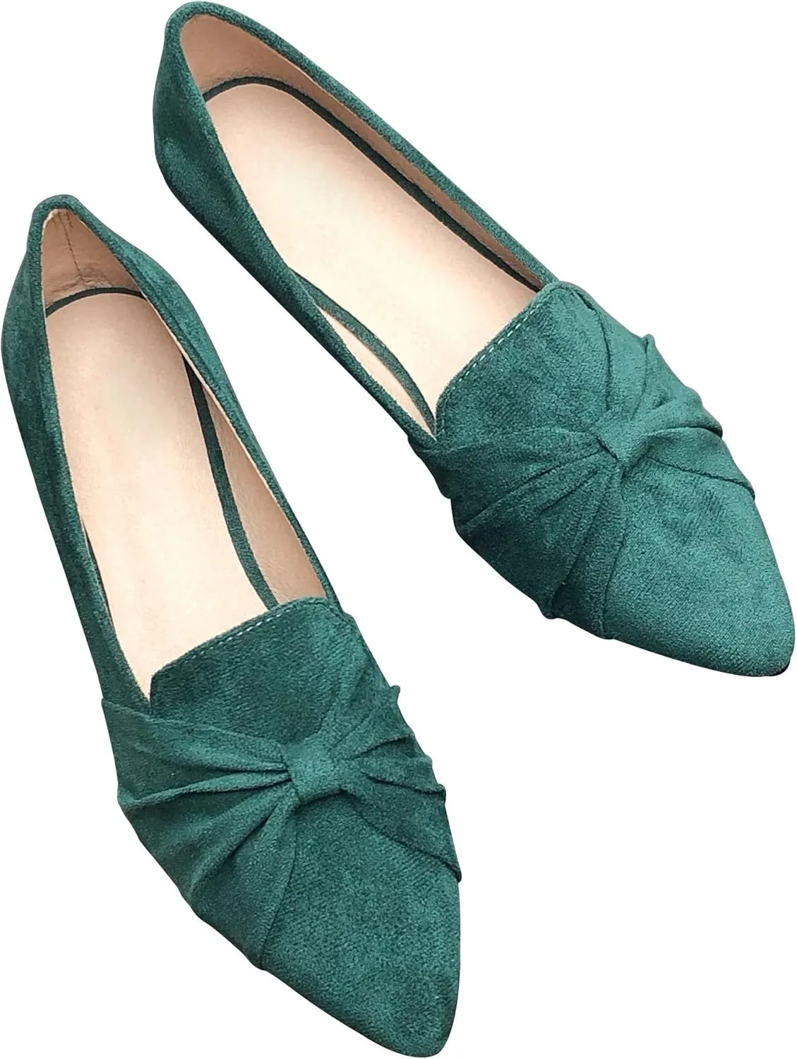 WENJIAZHIZHI Loafers for Women's Shoes Slip-On Loafer Flats Comfortable Memory Foam Dress Shoes Pointed Toe Ballet Flats