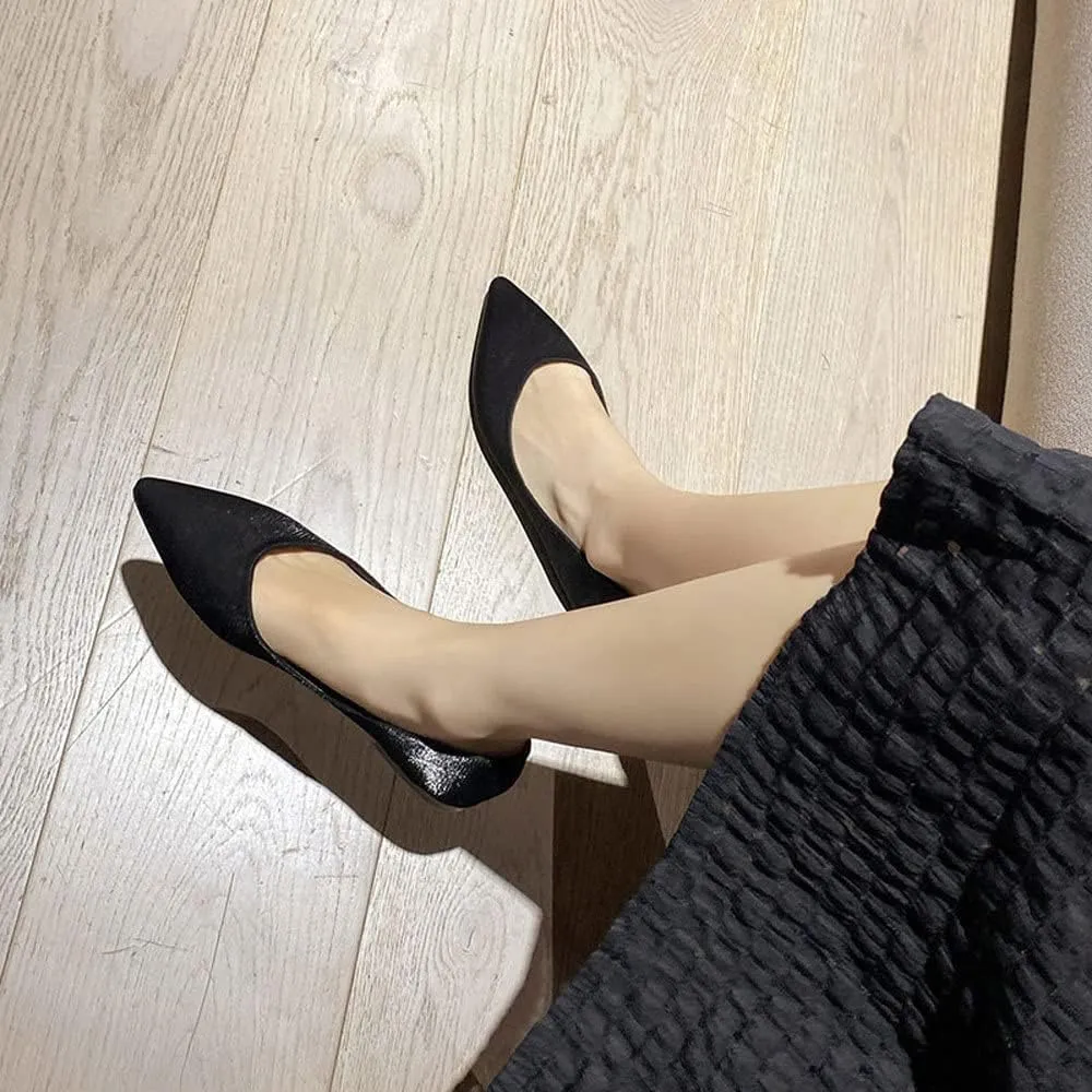 WENJIAZHIZHI Women's Satin Flats Wedding Dressy Shoes Elegant Slip-On Loafers Ballet Flats for Women Work Dressy Casual