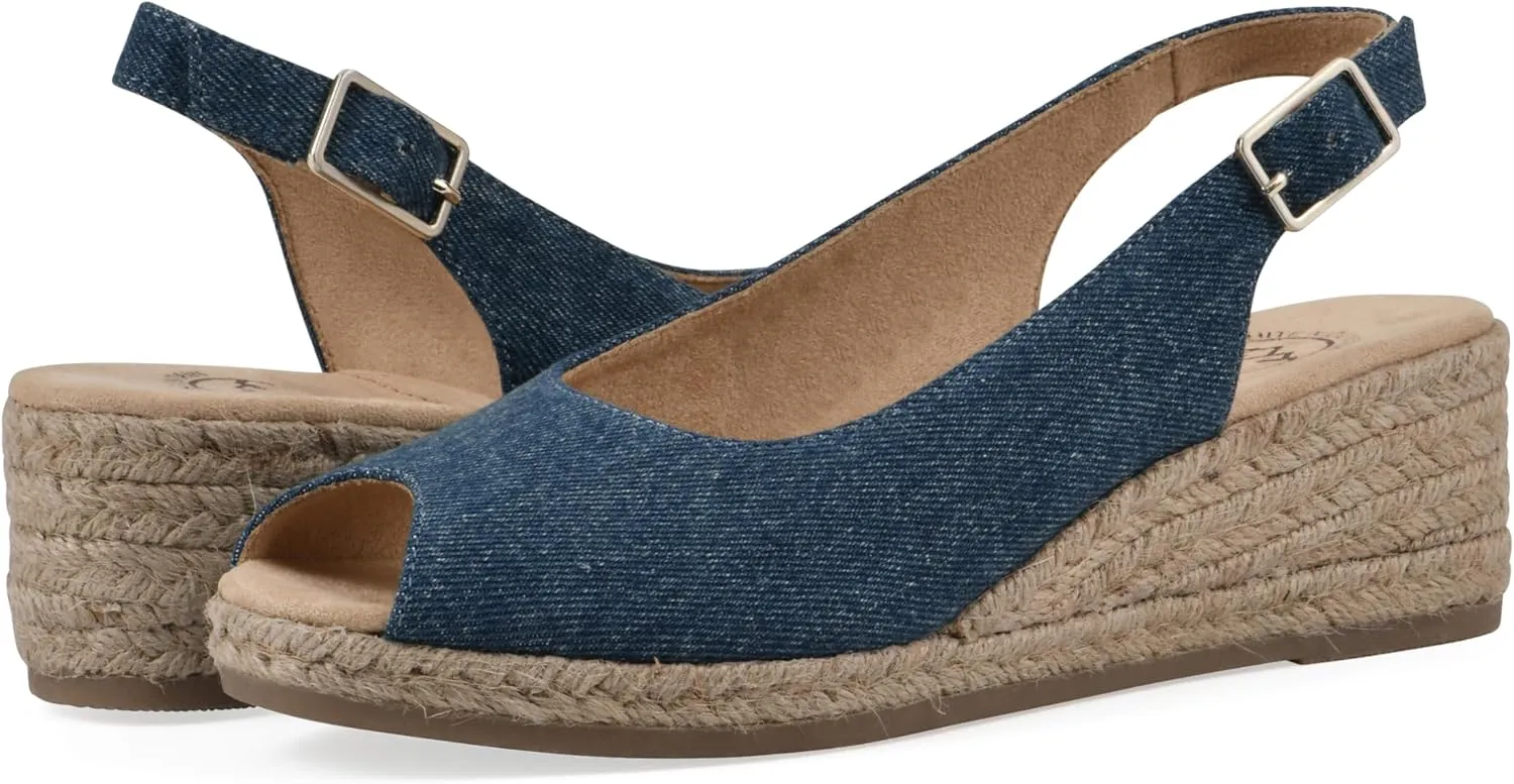 WHITE MOUNTAIN Women's Maize Espadrille Wedge Sandal