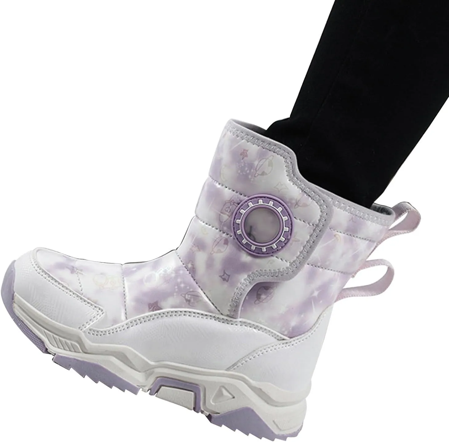 Winter Snow Boots For Kids Boys Girls Childrens 𝐖aterproof Shoes Thick Warm Ski Booties Fashion Comfy Non Slip
