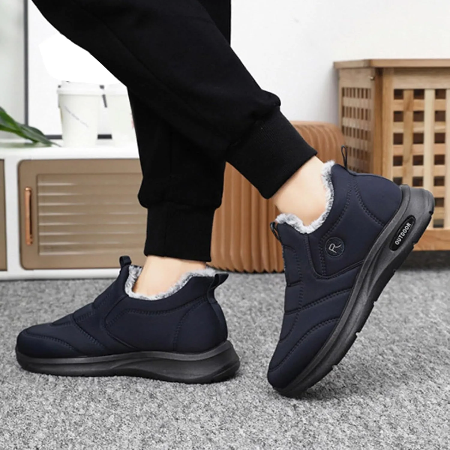 Winter Thermal Boots for Women Arch Support Women's Warm Snow Winter Warm Hiking Work Comfy Boots Sneakers Slip on Walking Shoes Insulated Comfortable Ankle Booties