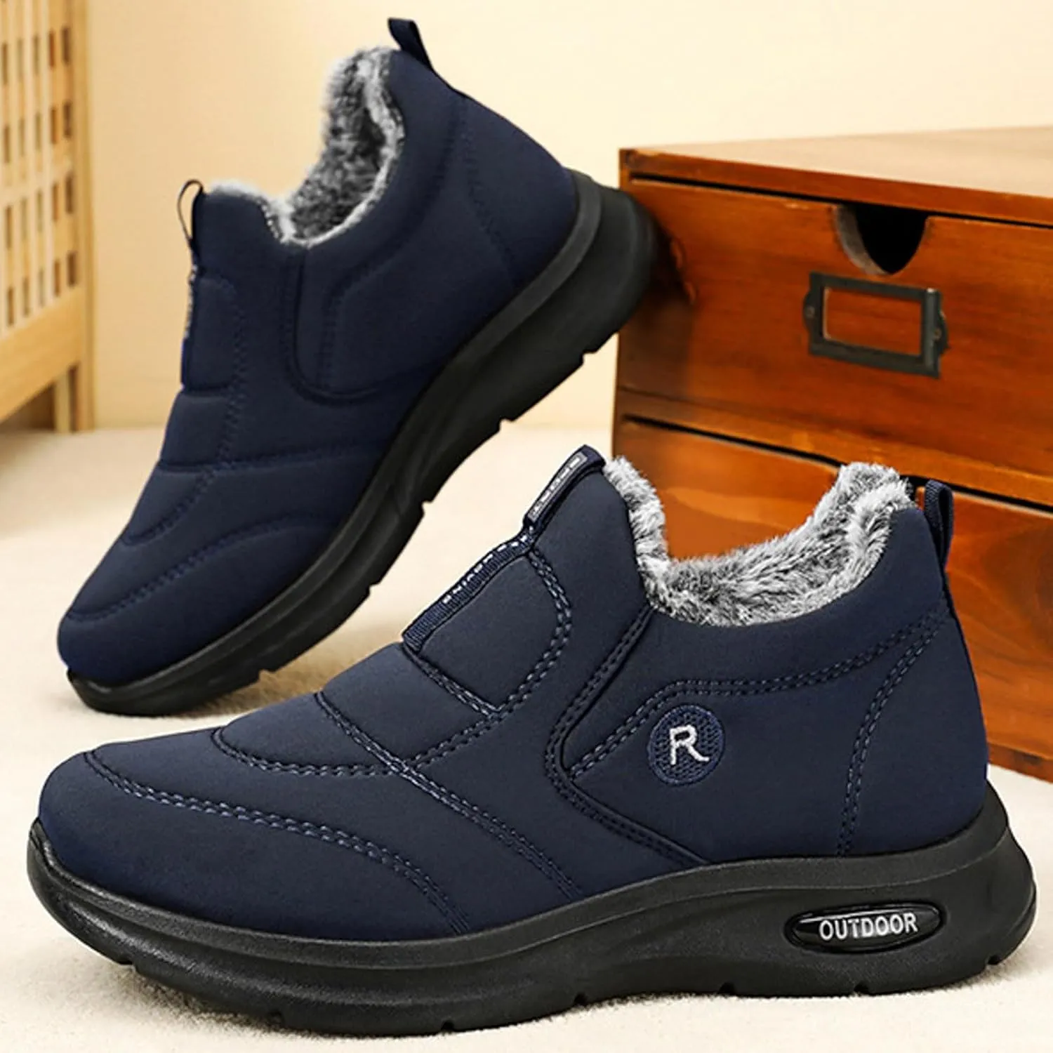 Winter Thermal Boots for Women Arch Support Women's Warm Snow Winter Warm Hiking Work Comfy Boots Sneakers Slip on Walking Shoes Insulated Comfortable Ankle Booties