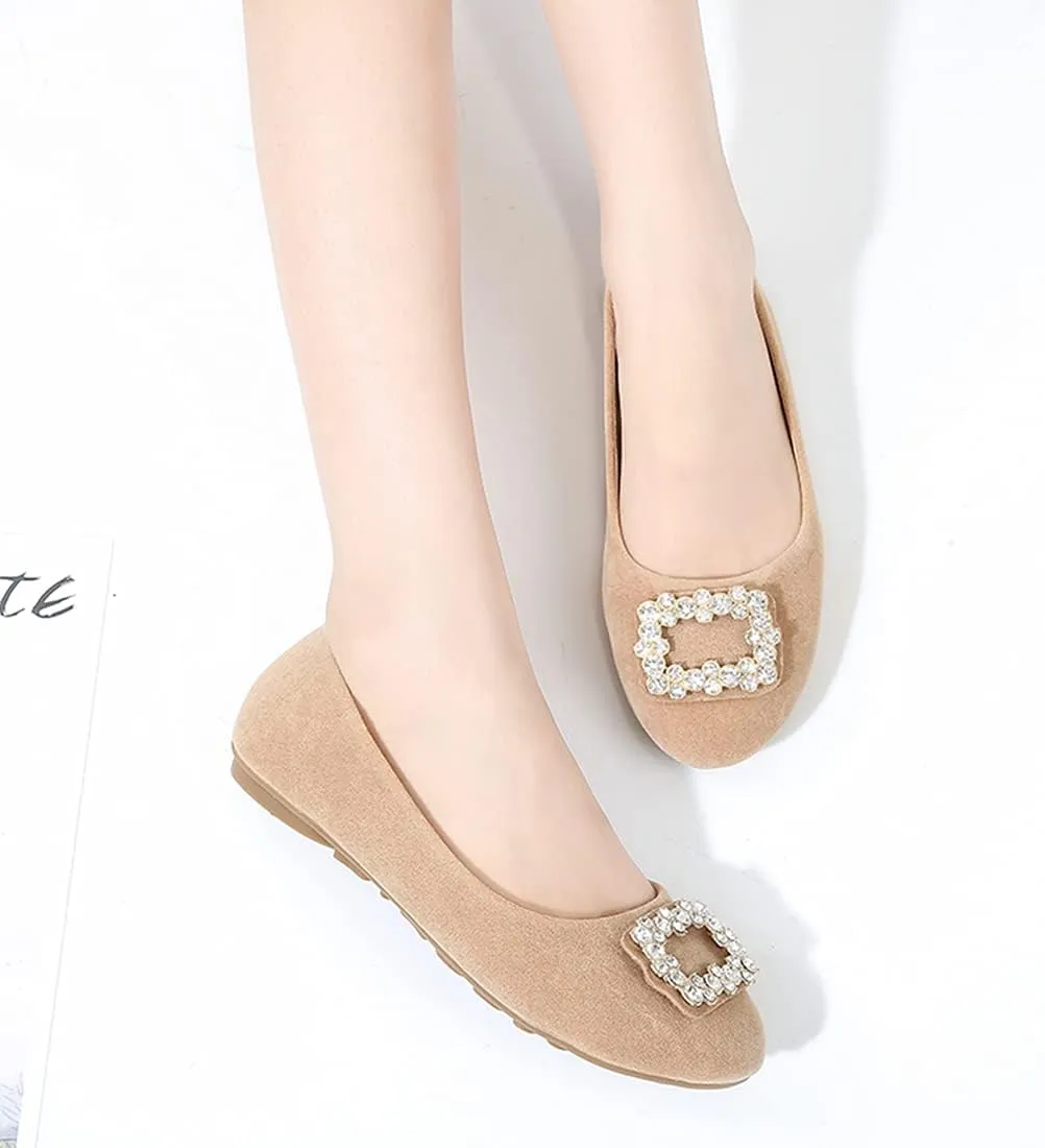 Women Loafers Flat Shoes Rhinestone Bow Summer Slip ons