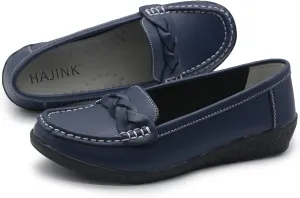 Women Loafers Flexible Breathable Slip-On Comfortable Sole Ladies Shoes for Walking