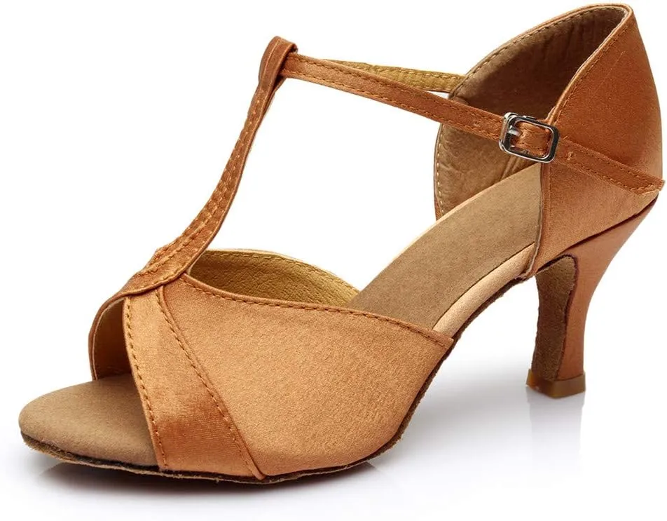 Women Open Toe Heeled Sandals Chunky Block Heel Strappy Ankle Strap Comfortable Shoes