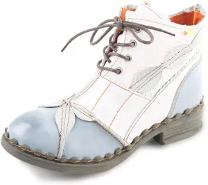 Women Shoes Patchwork Washed Leather Shoes Lace-up Women's Ankle Boots