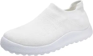 Women's Athletic Walking Shoes Slip On Casual Mesh Walking Shoes Women Arch Support Men's Casual Shoes Fashion Sneakers 2025 White Tennis Shoe Loafers Dress Shoe