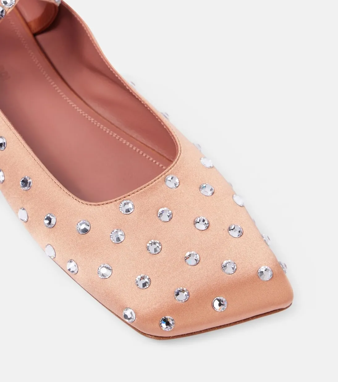 Women's Ballet Flats Ankle Strap Ballerina Flats Rhinestone Lace Up Square Toe Gliter Loafers Dressy Casual Flats for Wedding Party