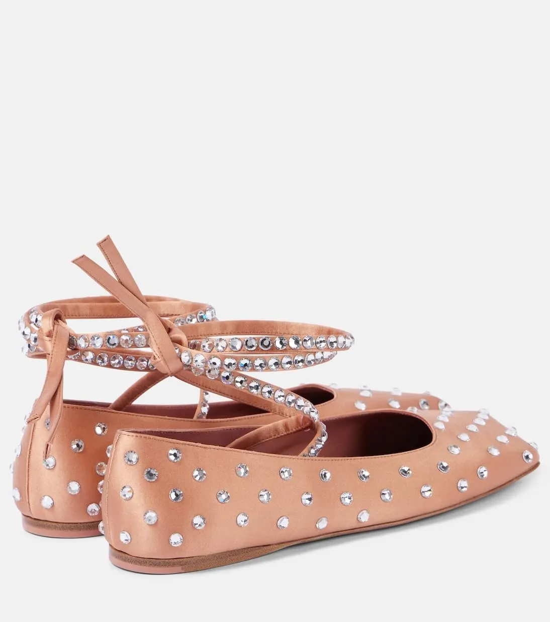Women's Ballet Flats Ankle Strap Ballerina Flats Rhinestone Lace Up Square Toe Gliter Loafers Dressy Casual Flats for Wedding Party