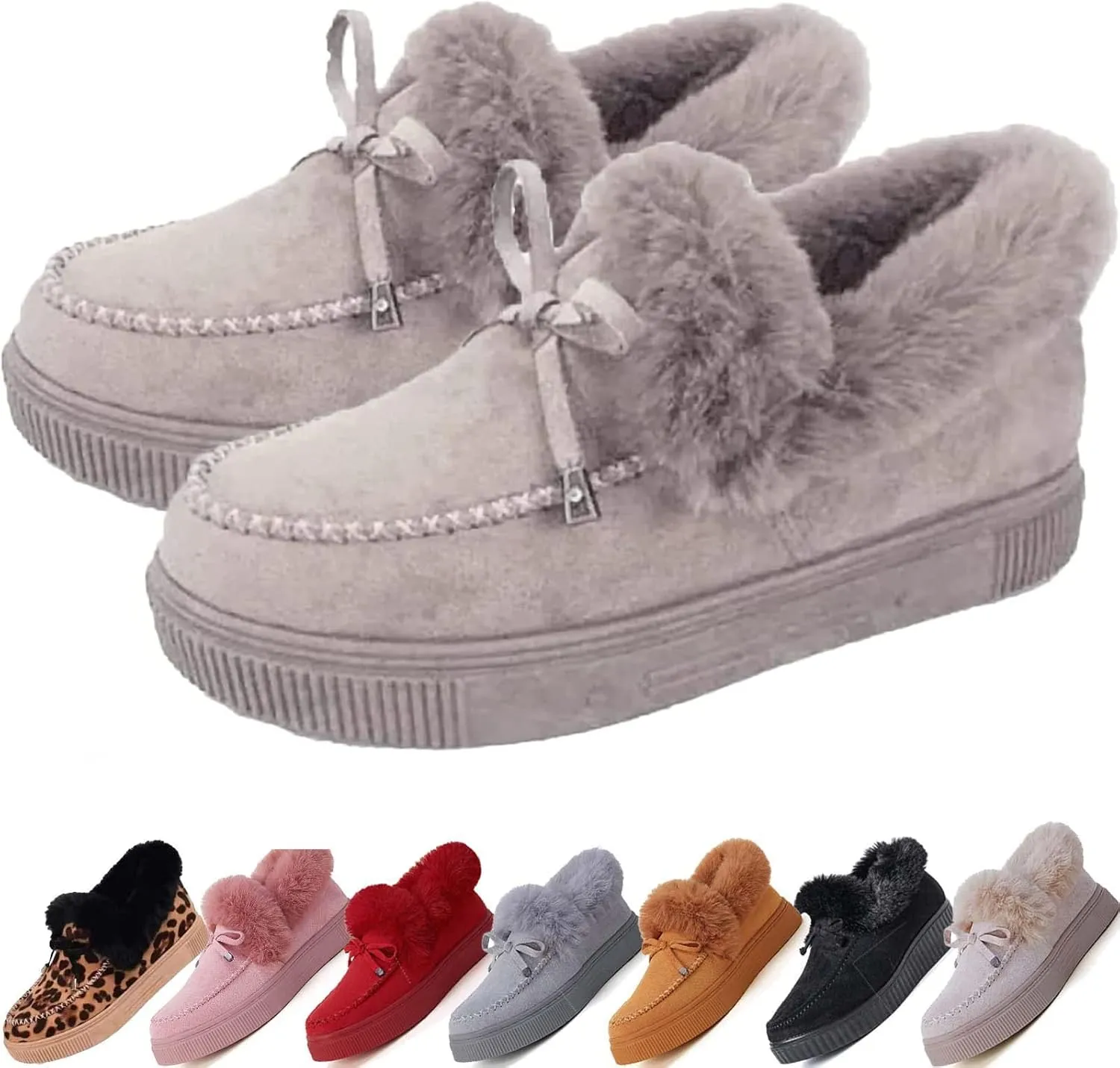 Women's Boots Round Head Thick Sole Orthopedic Arch-Support Wool Thick Warm Cotton Shoes