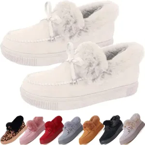 Women's Boots Round Head Thick Sole Orthopedic Arch-Support Wool Thick Warm Cotton Shoes