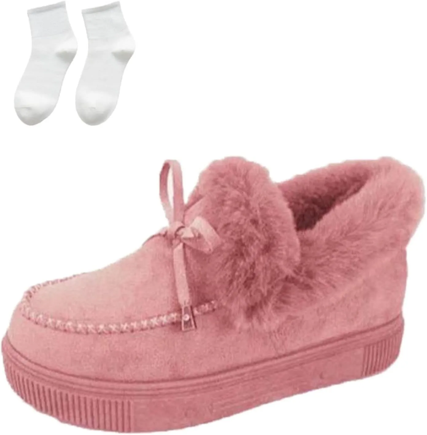 Women's Boots Round Head Thick Sole Orthopedic Arch-Support Wool Thick Warm Cotton Shoes,Cotton Shoes Winter Platform