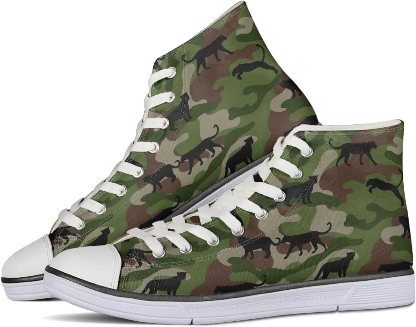 Womens Canvas Shoes High Top Sneakers for Women Classic Lace Up Walking Shoes Personalized Girls Walking Shoes