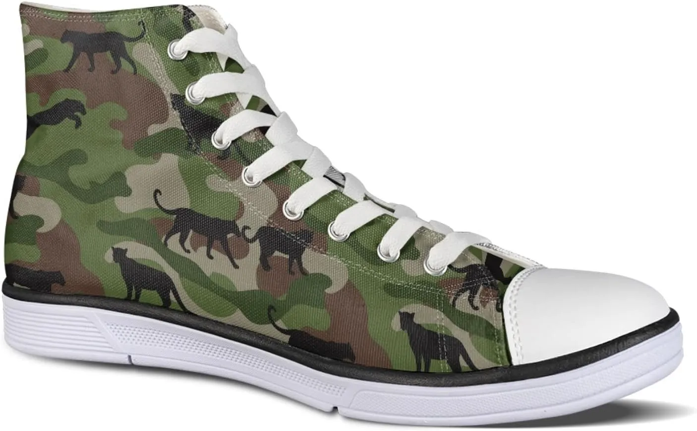 Womens Canvas Shoes High Top Sneakers for Women Classic Lace Up Walking Shoes Personalized Girls Walking Shoes
