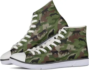 Womens Canvas Shoes High Top Sneakers for Women Classic Lace Up Walking Shoes Personalized Girls Walking Shoes