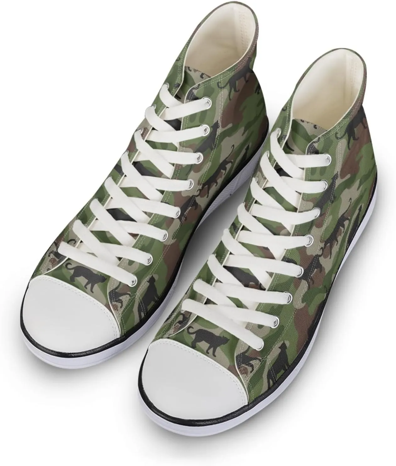 Womens Canvas Shoes High Top Sneakers for Women Classic Lace Up Walking Shoes Personalized Girls Walking Shoes