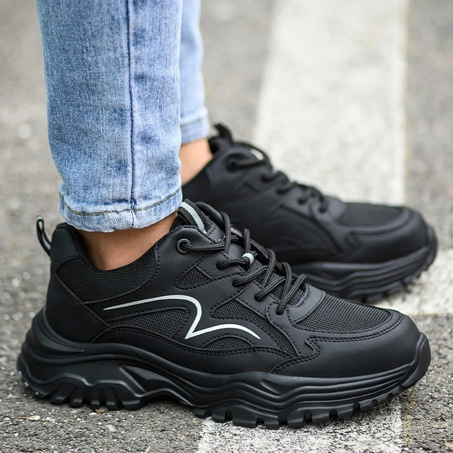 Women's Fashion Mesh Lace Up Velvet Thick Soled Labor Protective Shoes Boots Work Water Shoes for Women Peach