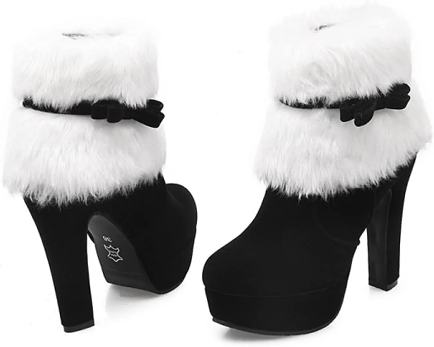 Women's Fur Lined Christmas Ankle Boots