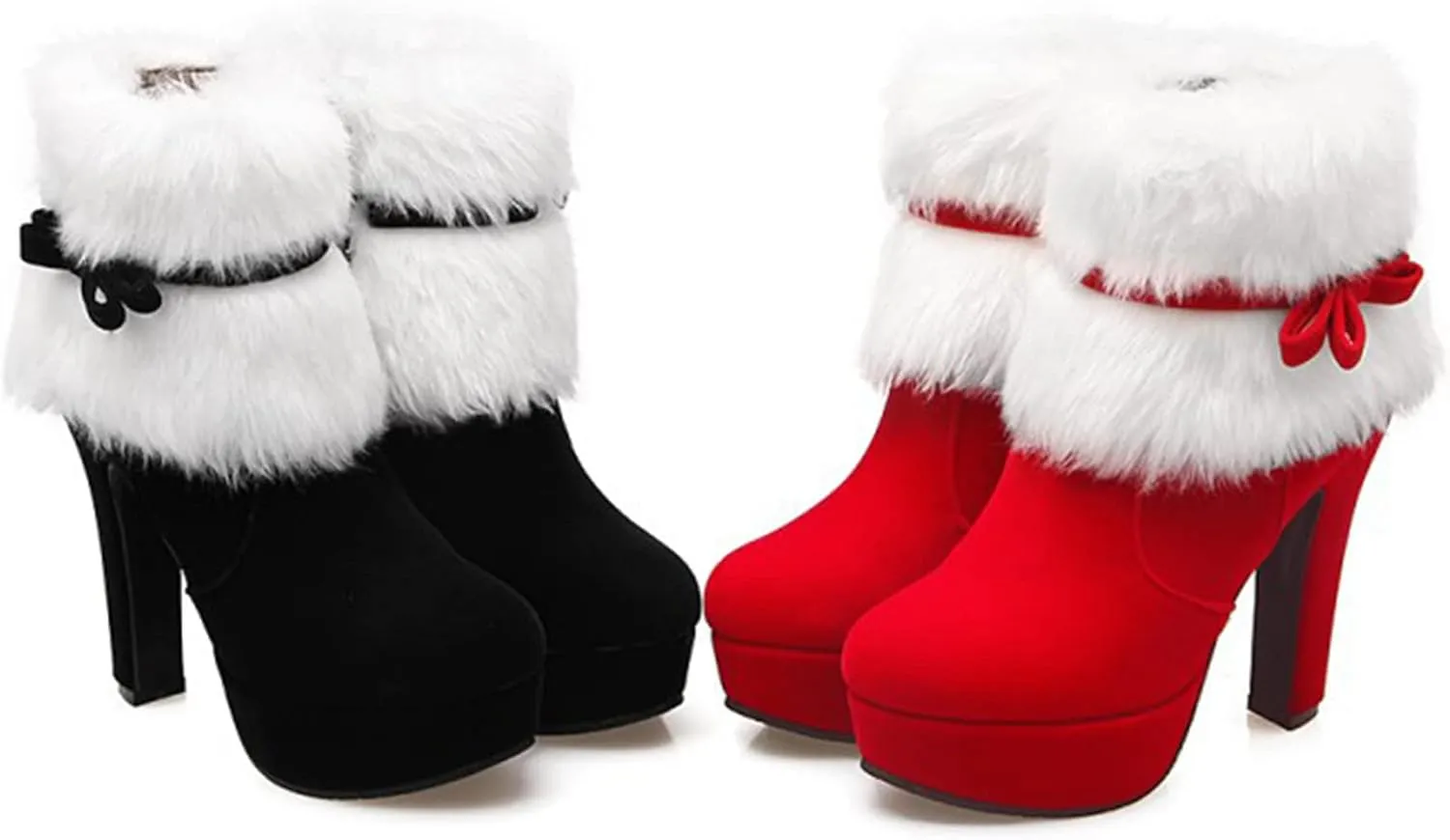 Women's Fur Lined Christmas Ankle Boots