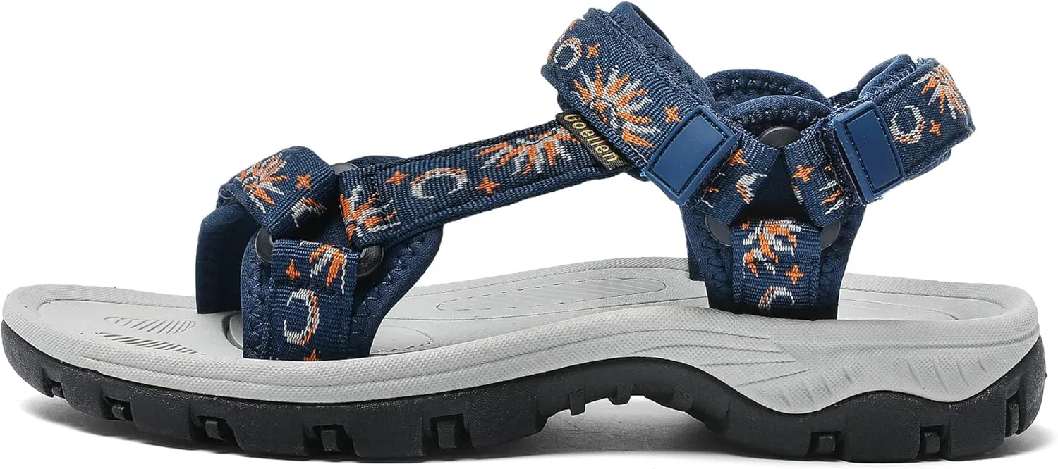Women's Hiking Sport Sandals Water Outdoor Athletic Shoes With Arch Support Adjustable Velcro Beach Shoes