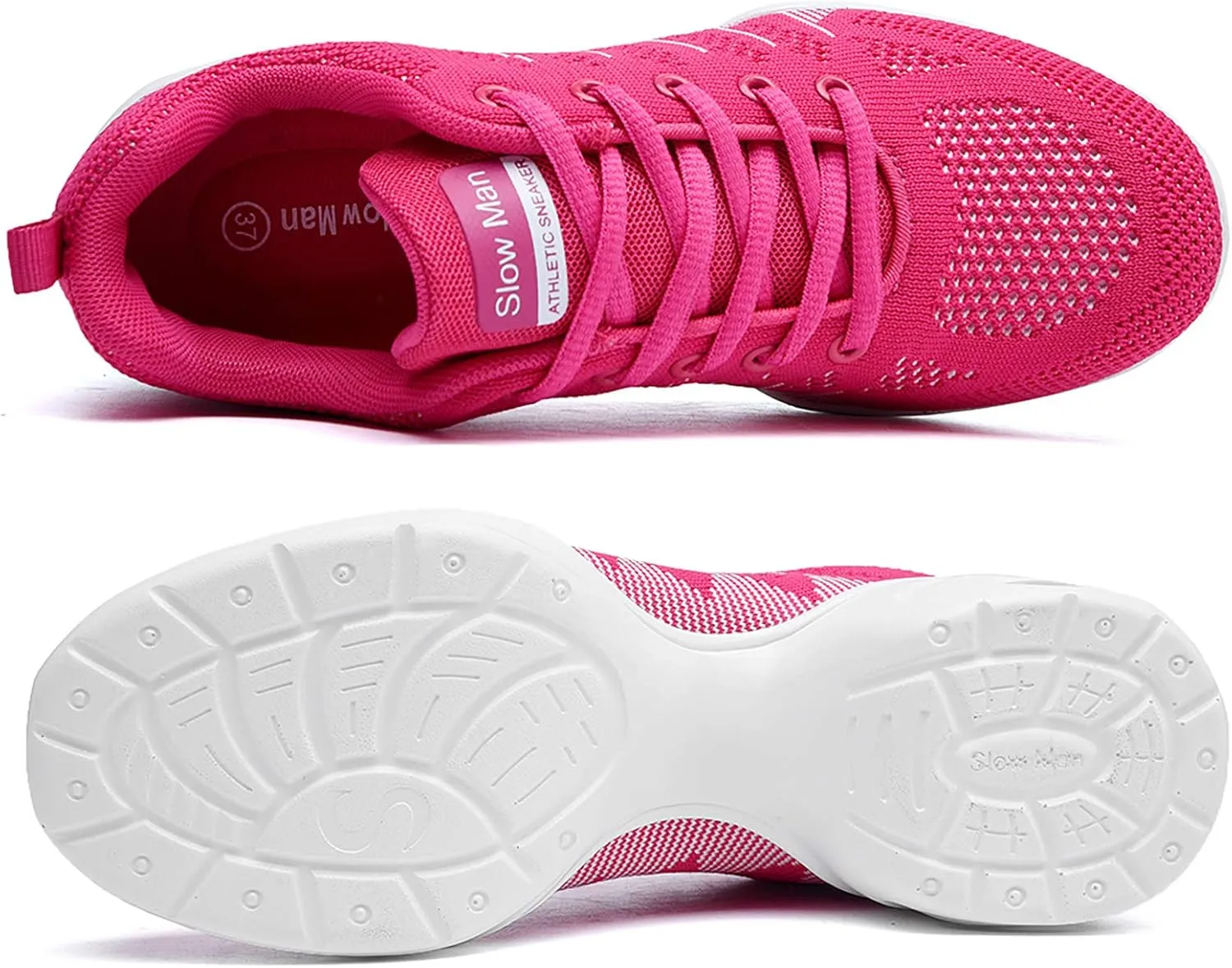 Women's Jazz Shoes Lace-up Sneakers - Breathable Air Cushion Lady Split Sole Athletic Walking Dance Shoes Platform